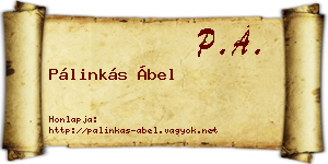 Pálinkás Ábel névjegykártya