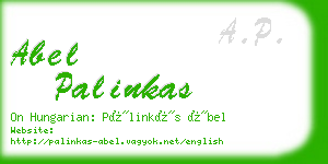 abel palinkas business card